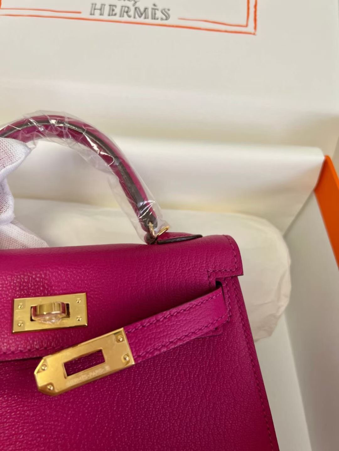 Hermès Mini Kelly Chèvre 19 19×6×12cm