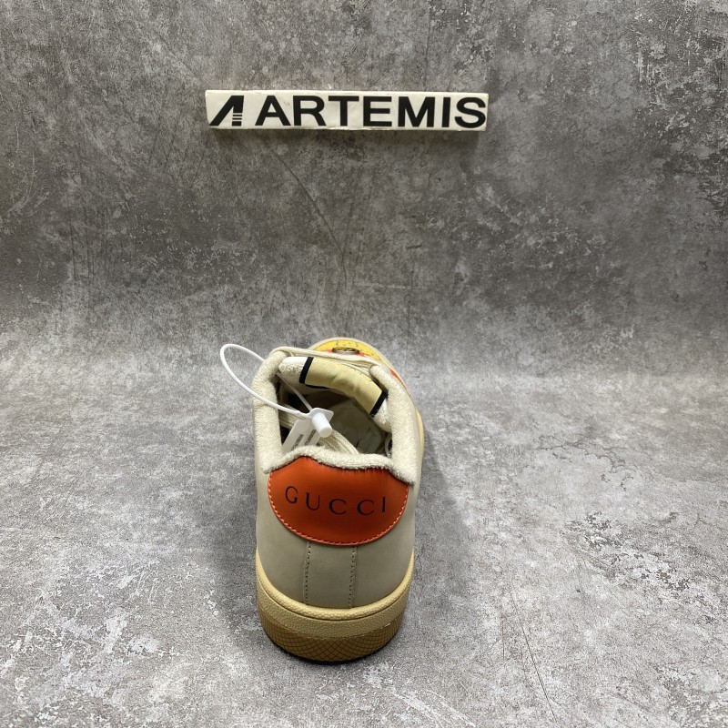 GC Screener Web Stripe GG-jacquard Leather Sneaker