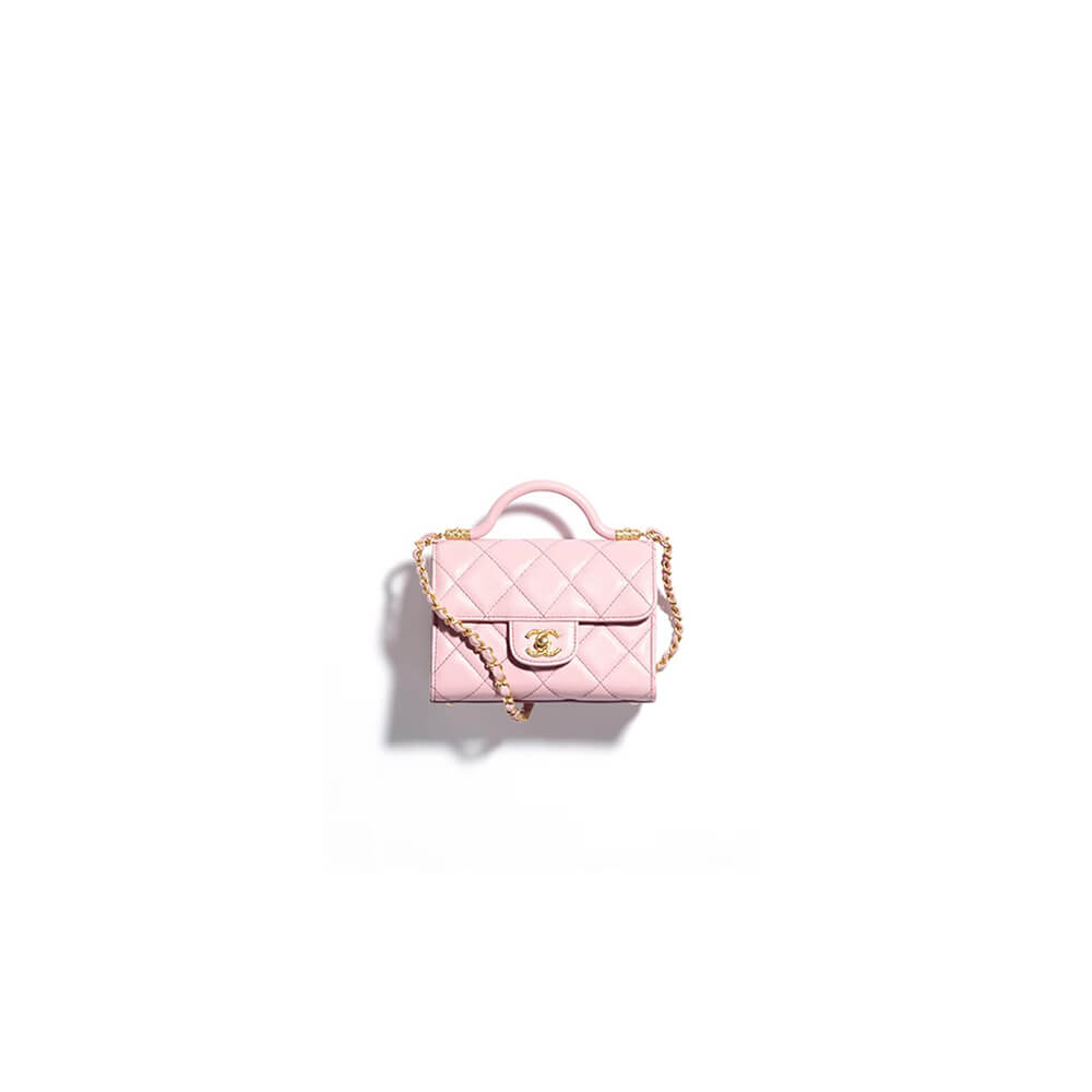 Small FLAP BAG WITH TOP HANDLE
