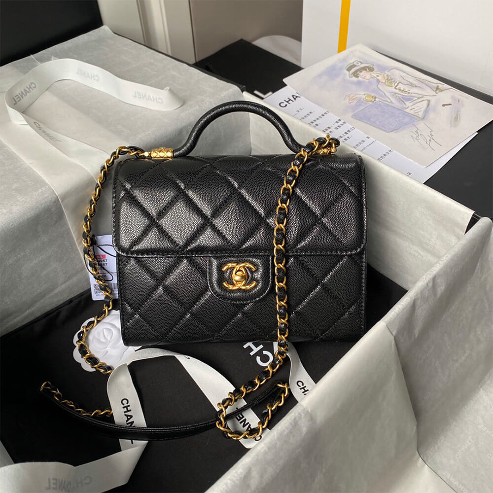 Small FLAP BAG WITH TOP HANDLE