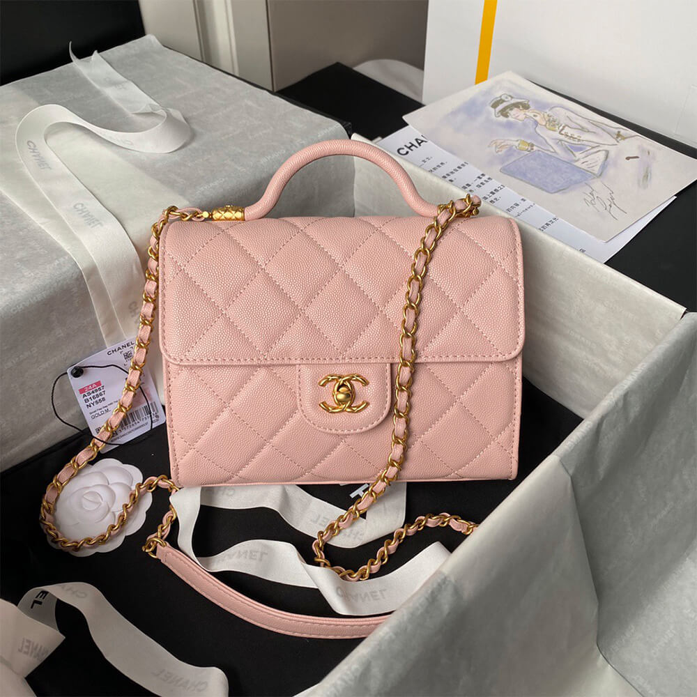 Small FLAP BAG WITH TOP HANDLE