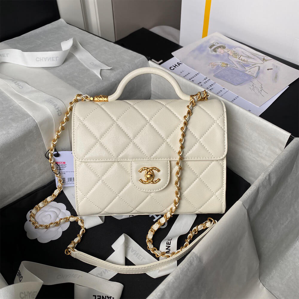 Small FLAP BAG WITH TOP HANDLE