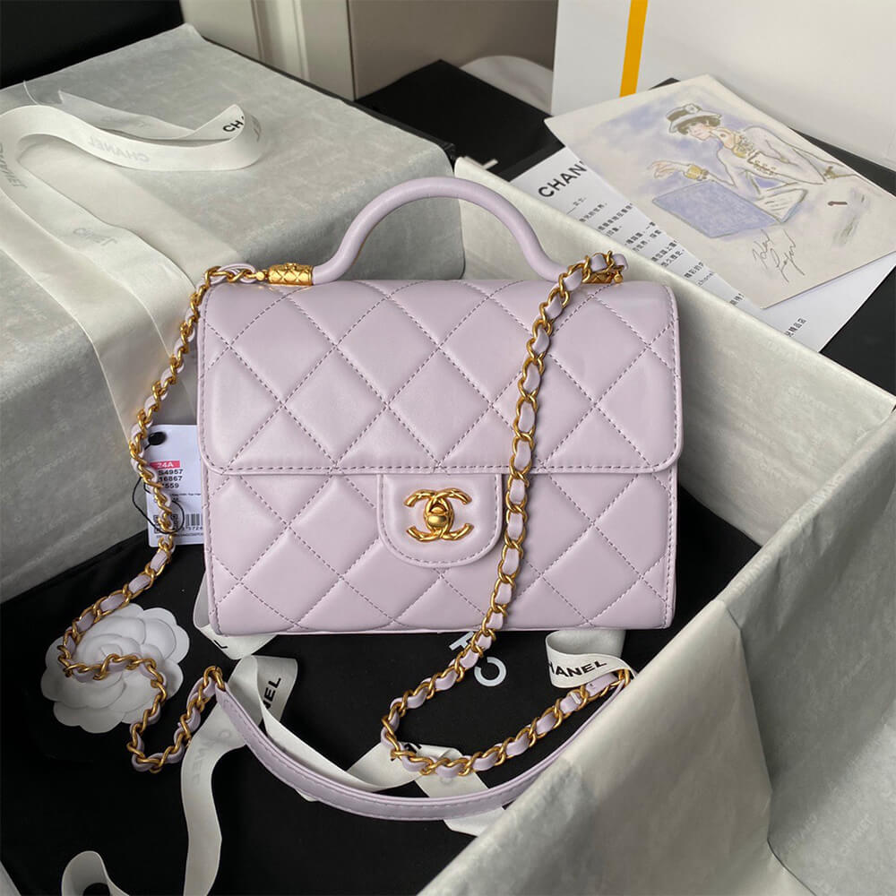 Small FLAP BAG WITH TOP HANDLE