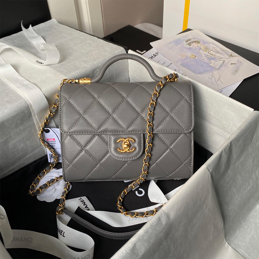 Small FLAP BAG WITH TOP HANDLE