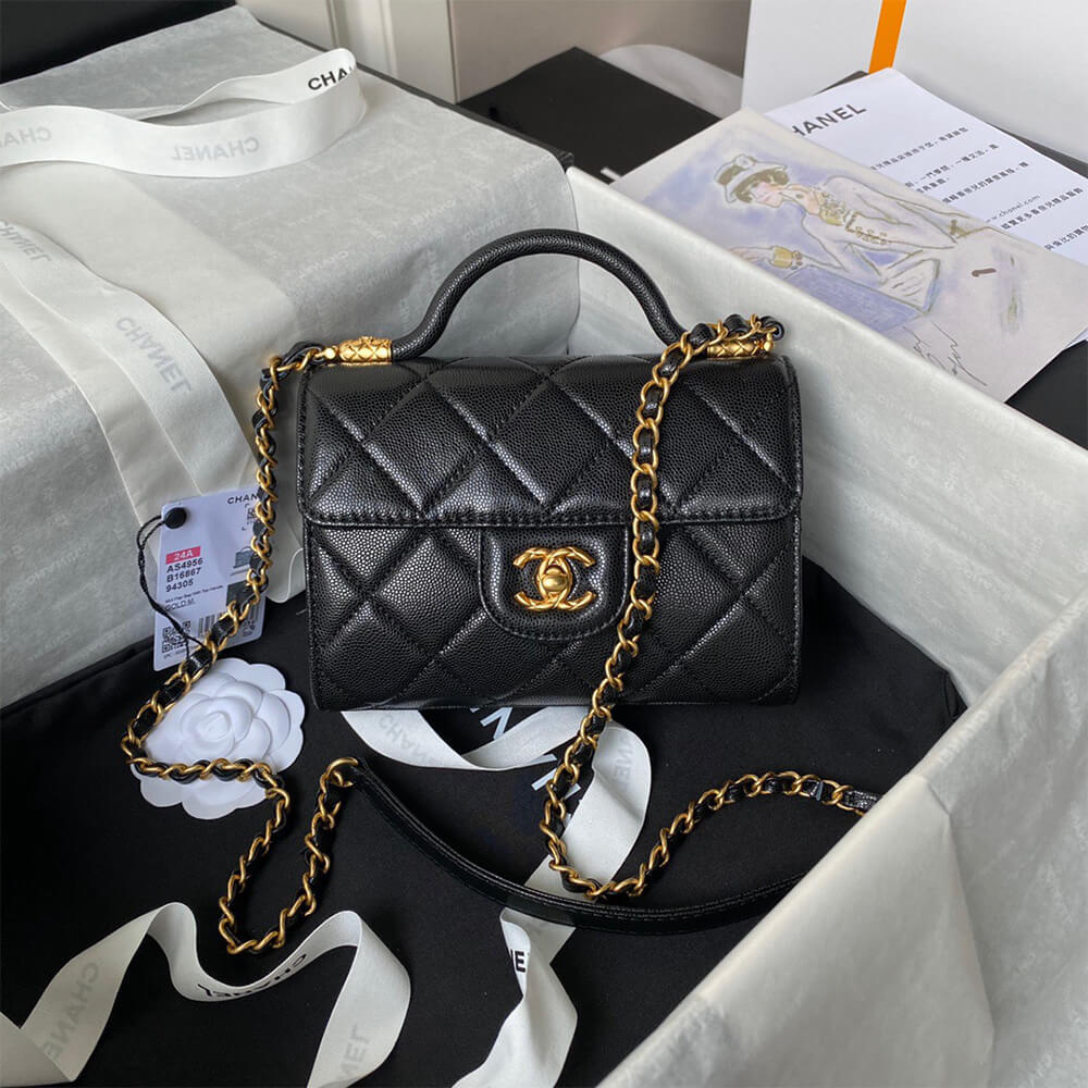 MINI FLAP BAG WITH TOP HANDLE