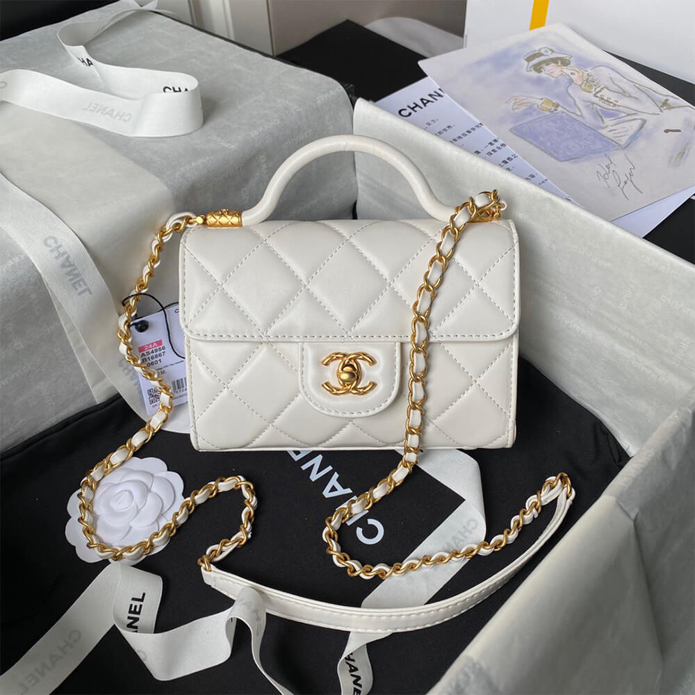 MINI FLAP BAG WITH TOP HANDLE