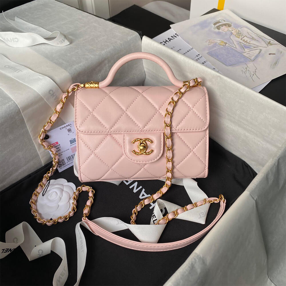 MINI FLAP BAG WITH TOP HANDLE