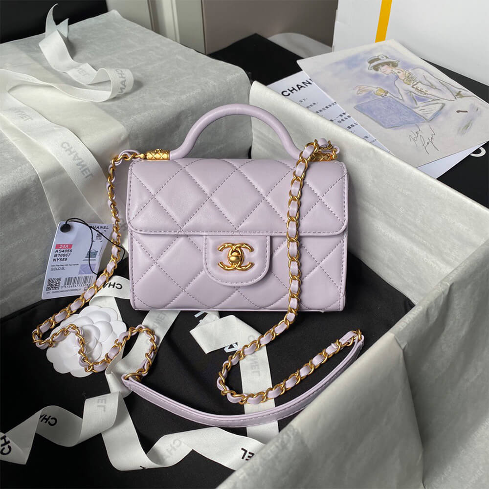 MINI FLAP BAG WITH TOP HANDLE