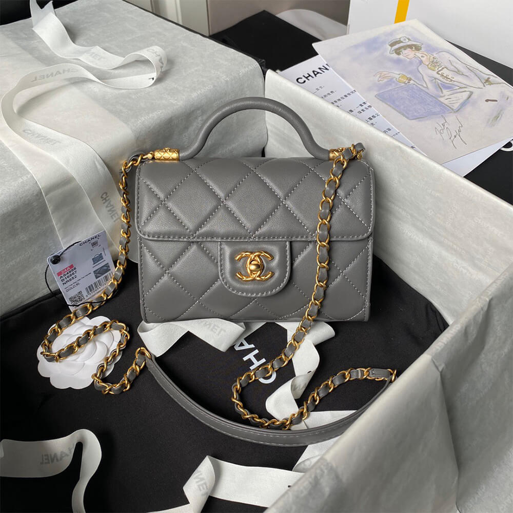 MINI FLAP BAG WITH TOP HANDLE