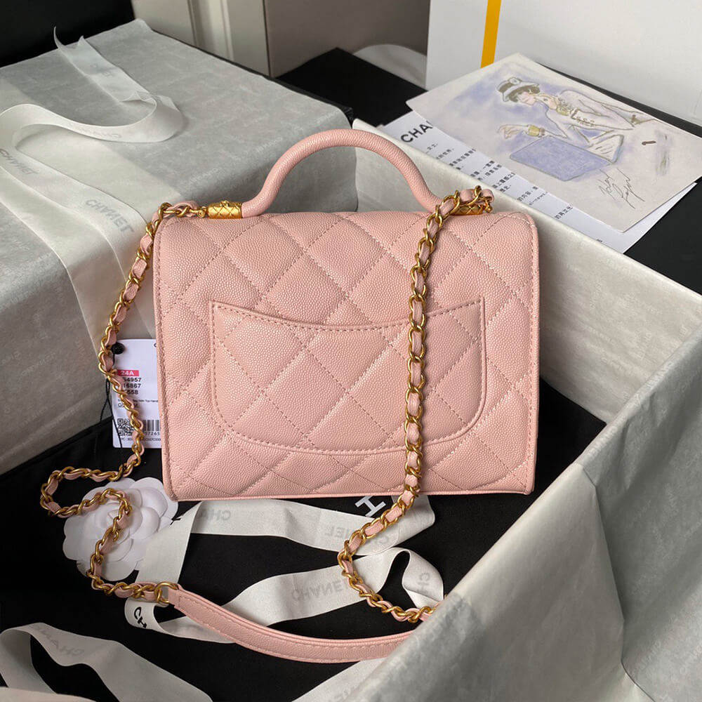 Small FLAP BAG WITH TOP HANDLE