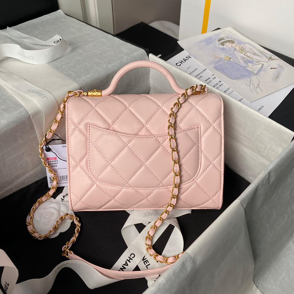Small FLAP BAG WITH TOP HANDLE