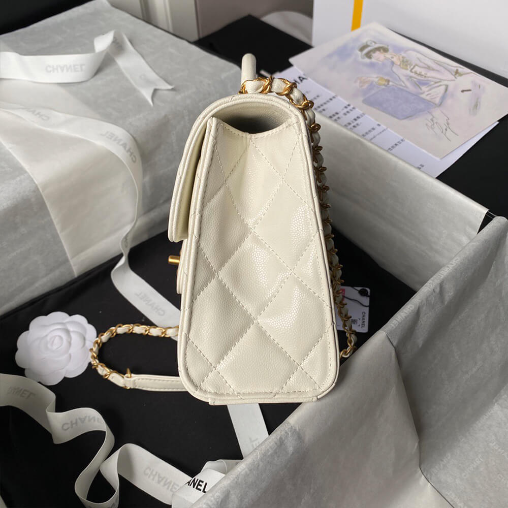 Small FLAP BAG WITH TOP HANDLE