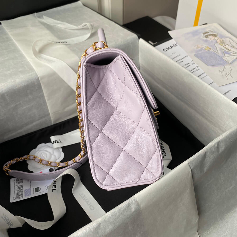 Small FLAP BAG WITH TOP HANDLE