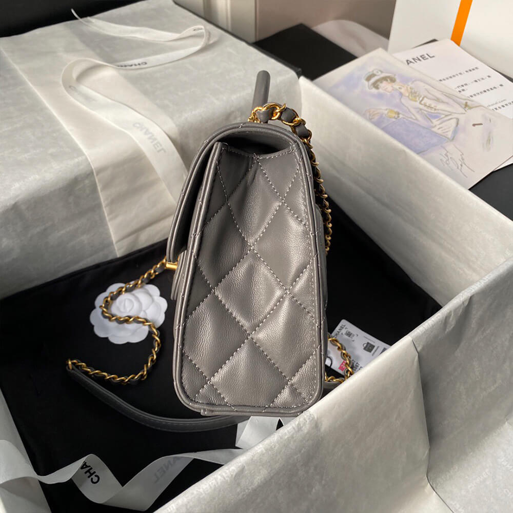 Small FLAP BAG WITH TOP HANDLE