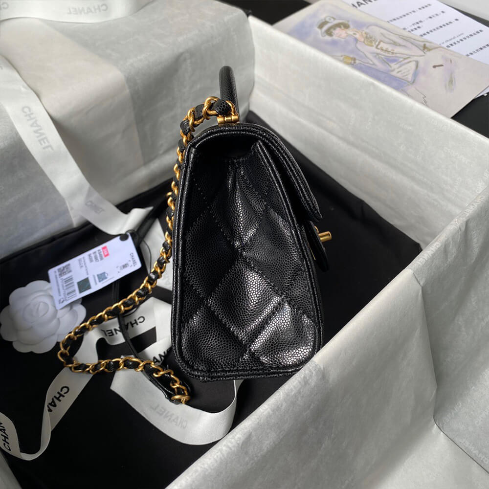MINI FLAP BAG WITH TOP HANDLE