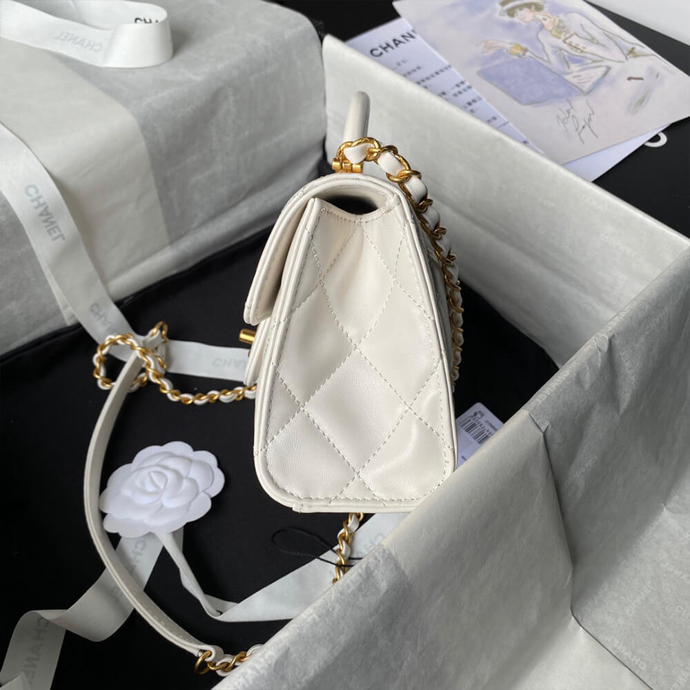 MINI FLAP BAG WITH TOP HANDLE