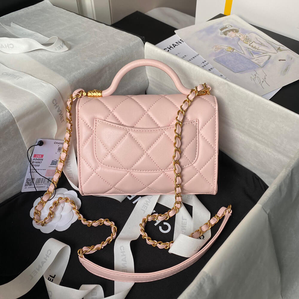 MINI FLAP BAG WITH TOP HANDLE