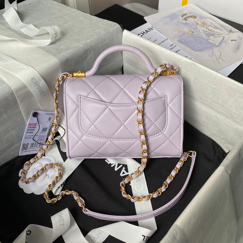 MINI FLAP BAG WITH TOP HANDLE