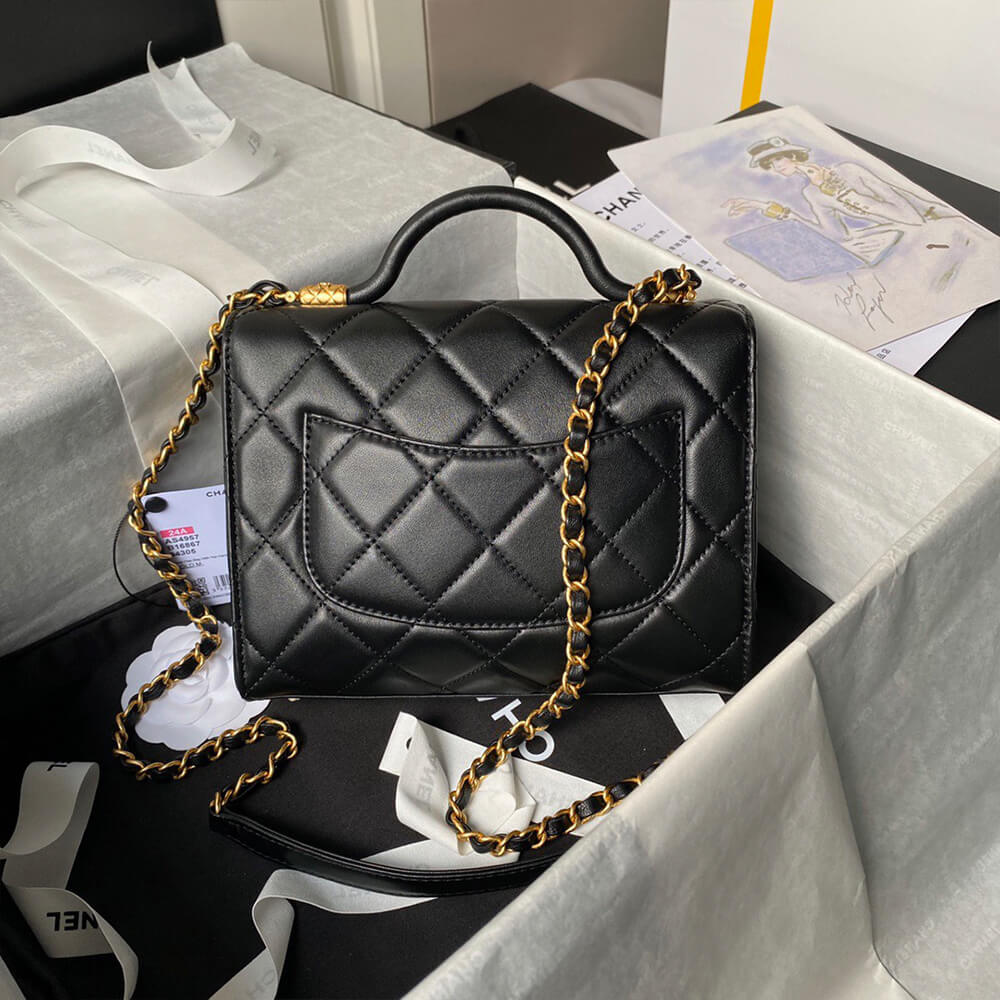 Small FLAP BAG WITH TOP HANDLE