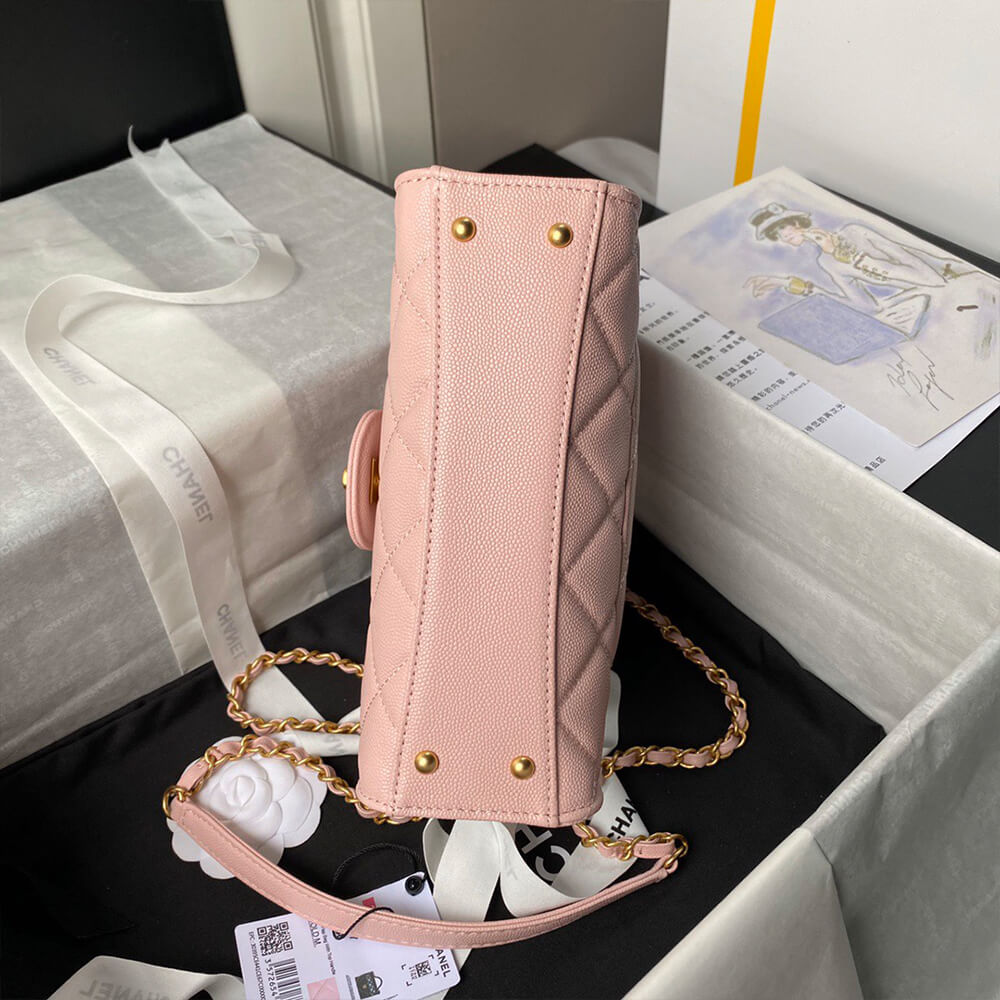 Small FLAP BAG WITH TOP HANDLE