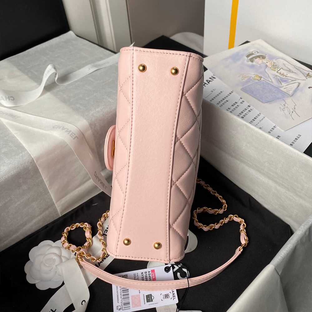 Small FLAP BAG WITH TOP HANDLE