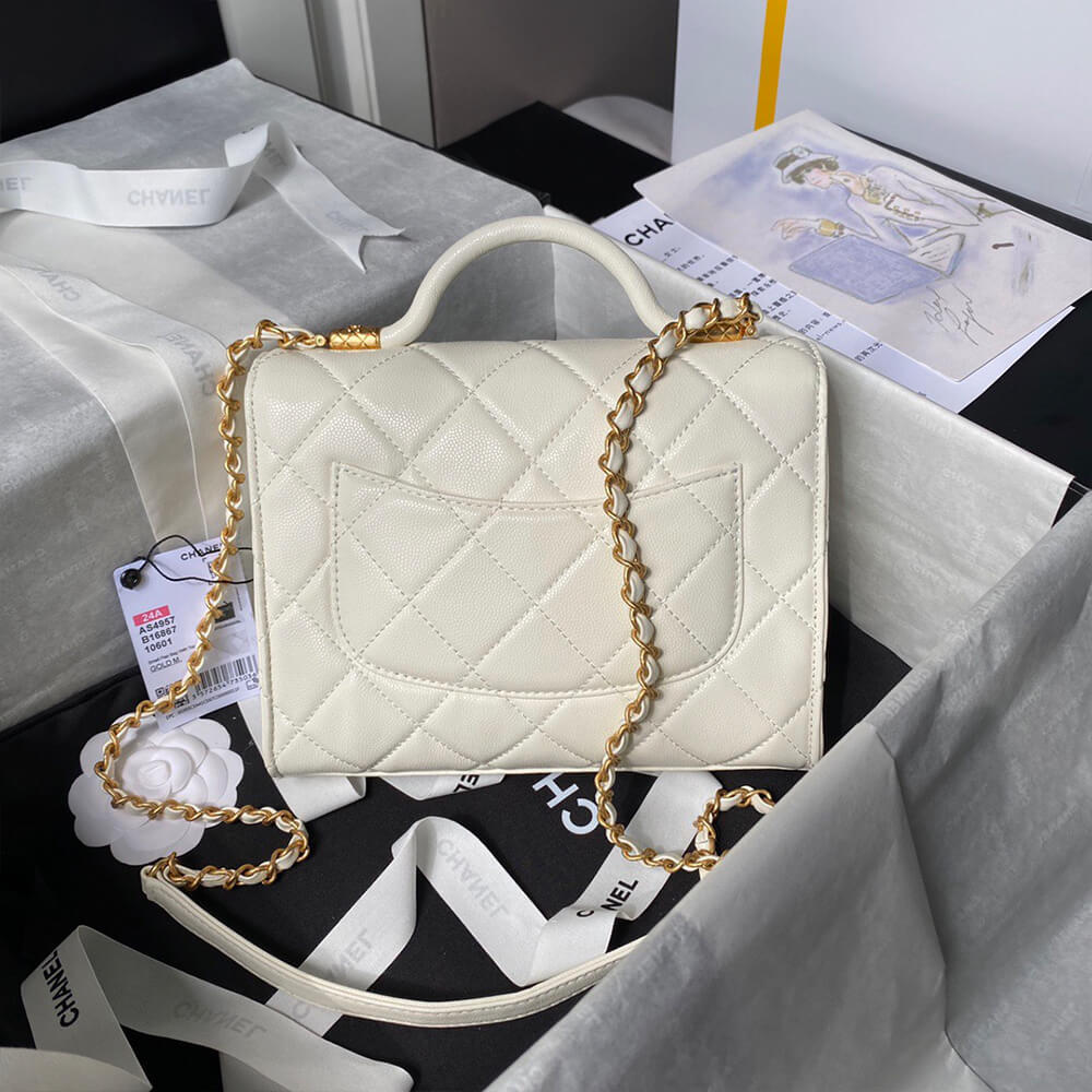 Small FLAP BAG WITH TOP HANDLE