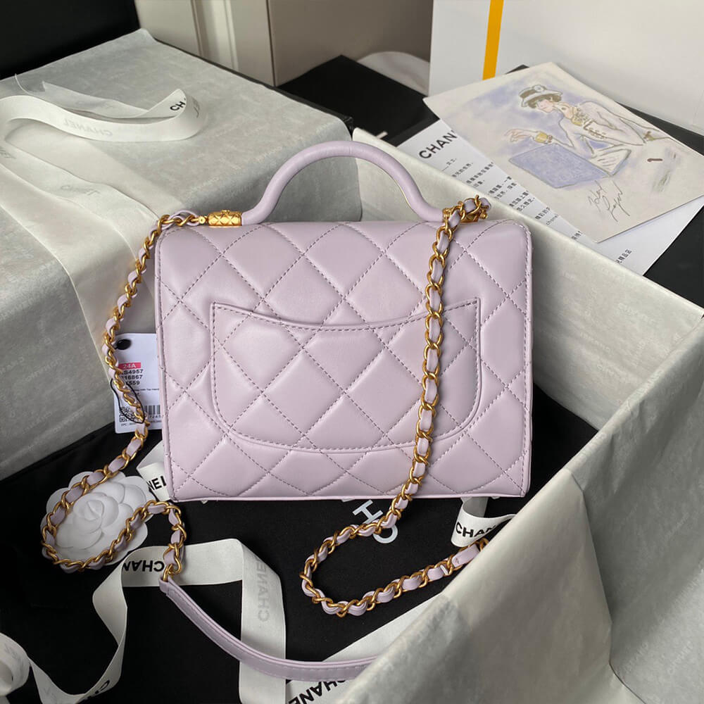 Small FLAP BAG WITH TOP HANDLE