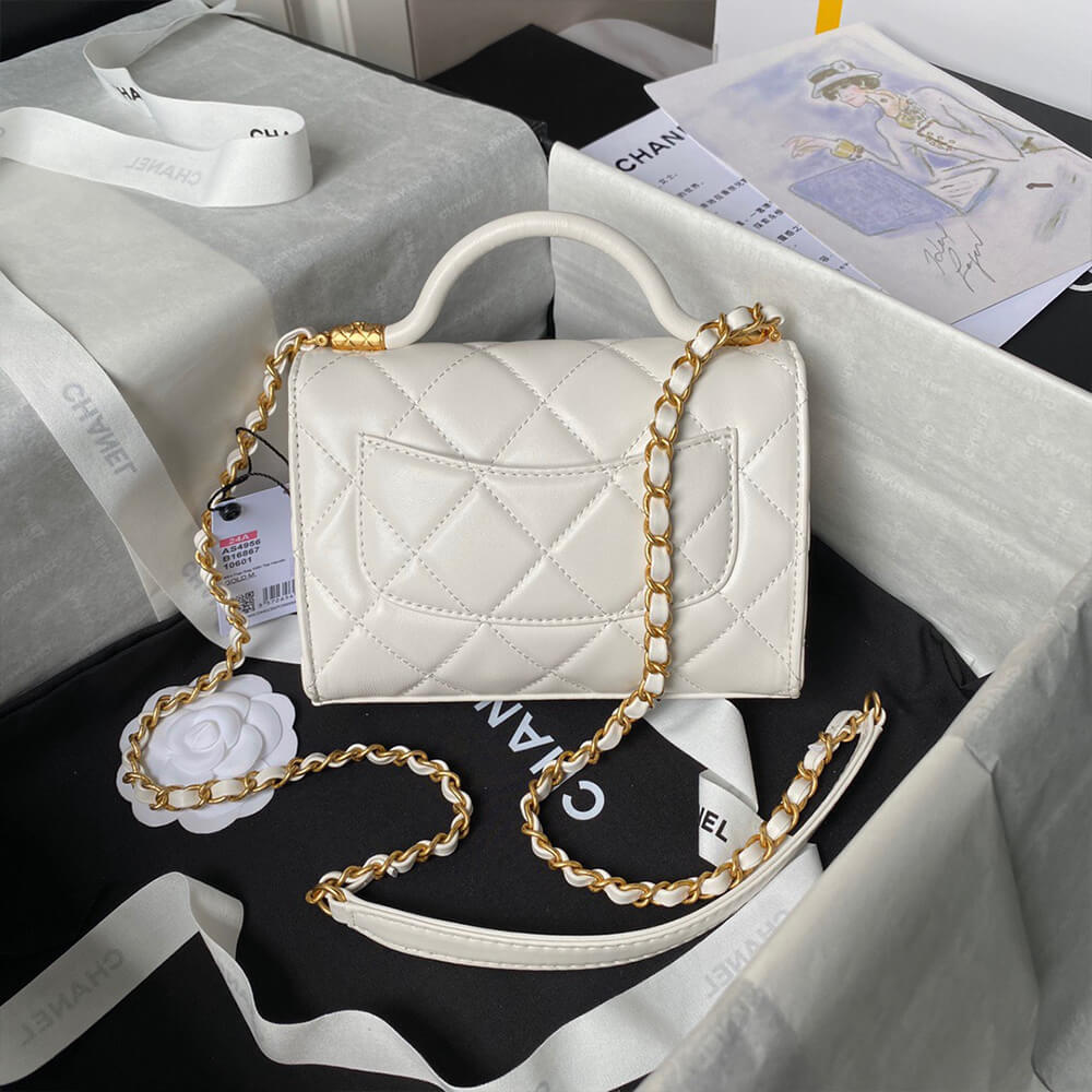 MINI FLAP BAG WITH TOP HANDLE