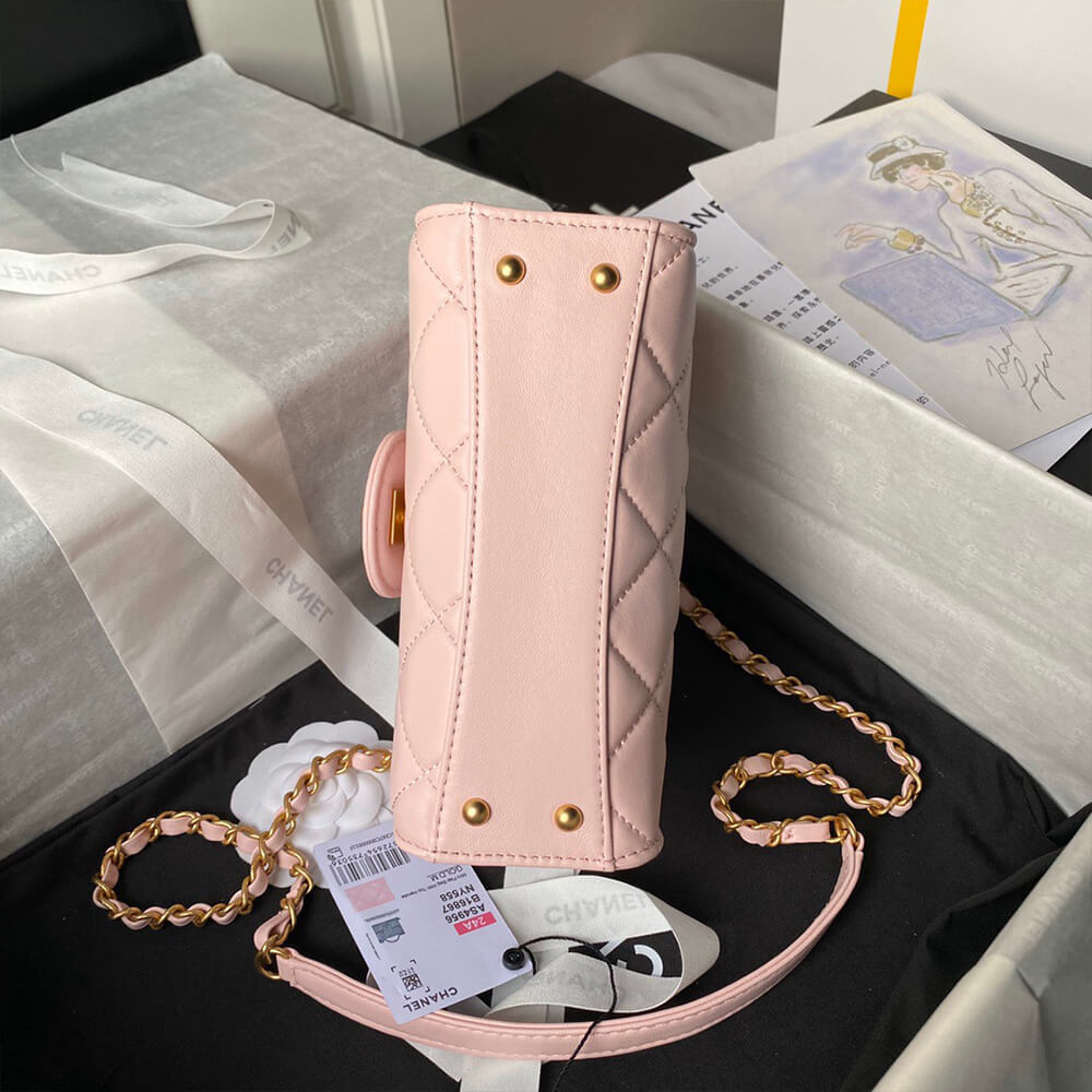 MINI FLAP BAG WITH TOP HANDLE