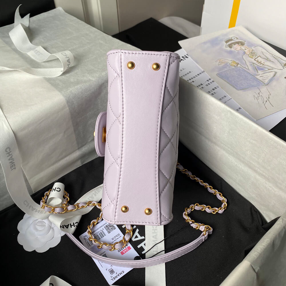 MINI FLAP BAG WITH TOP HANDLE