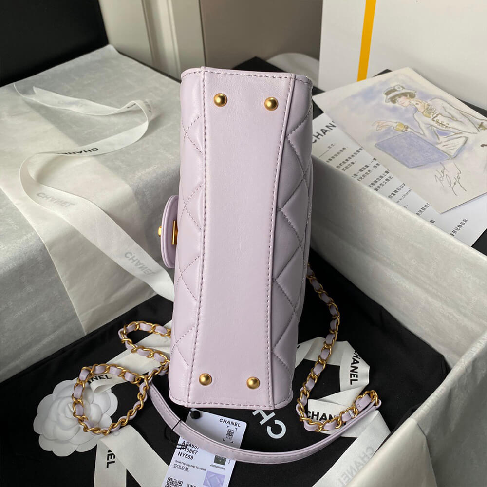 Small FLAP BAG WITH TOP HANDLE