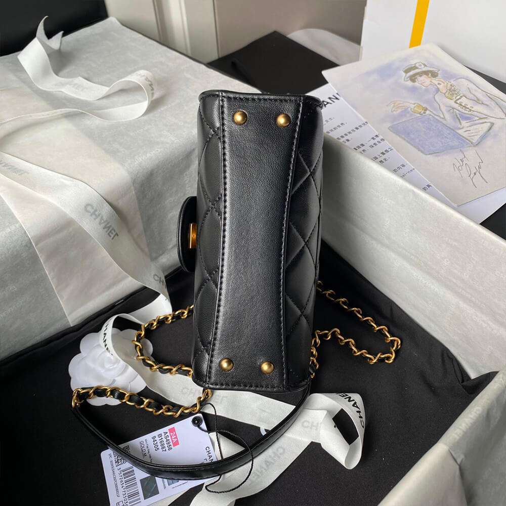 MINI FLAP BAG WITH TOP HANDLE