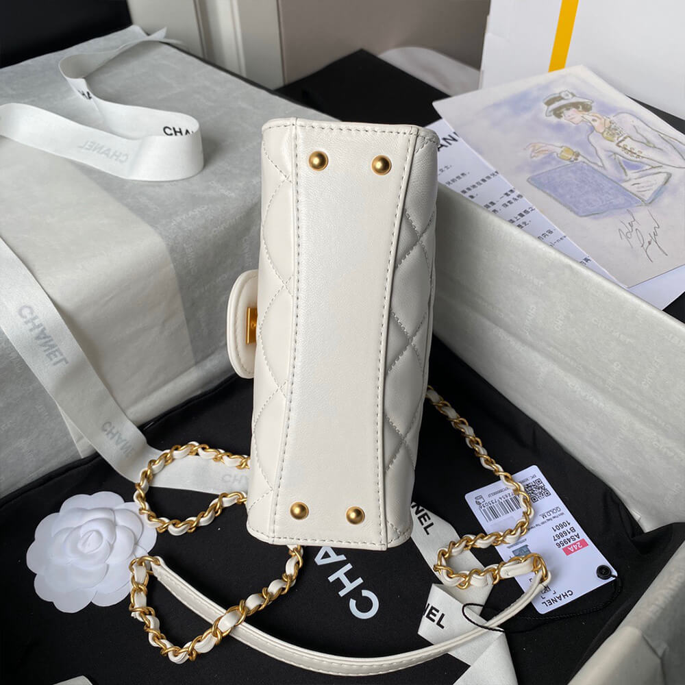 MINI FLAP BAG WITH TOP HANDLE