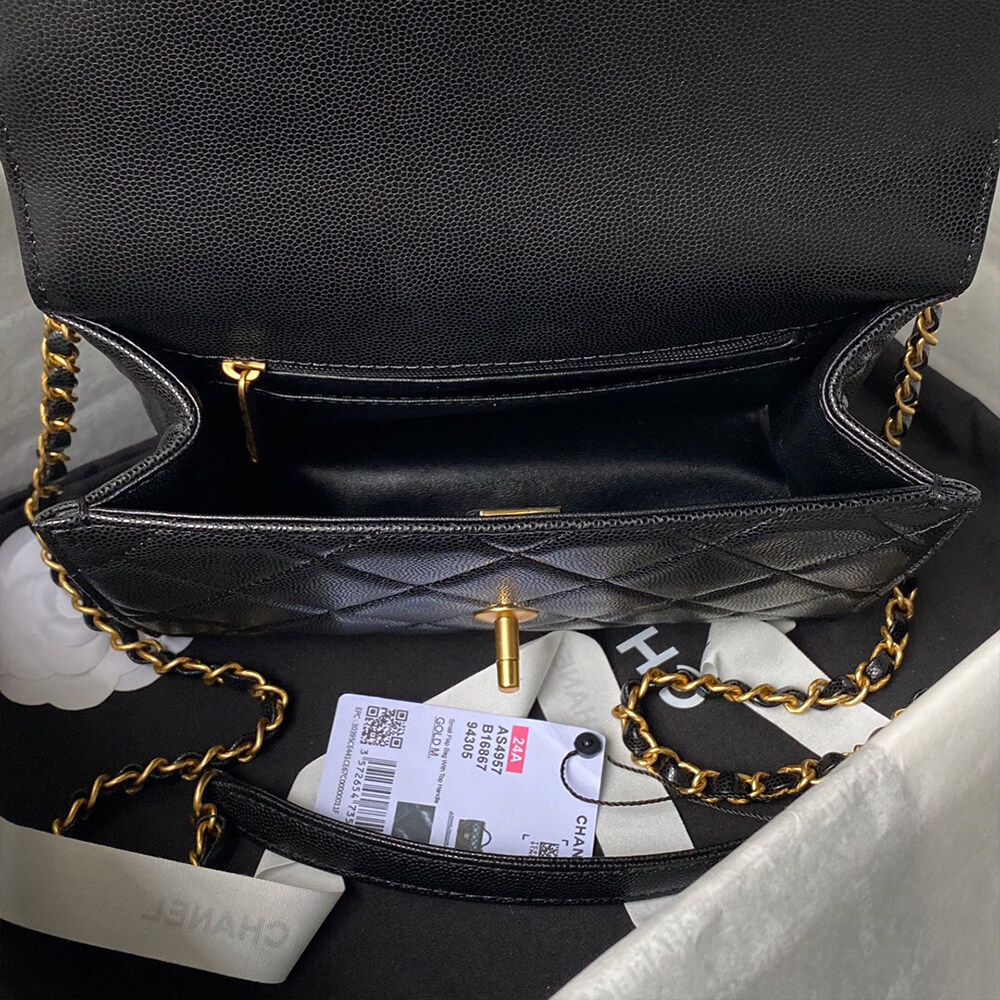 Small FLAP BAG WITH TOP HANDLE