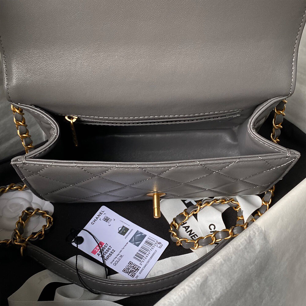 Small FLAP BAG WITH TOP HANDLE