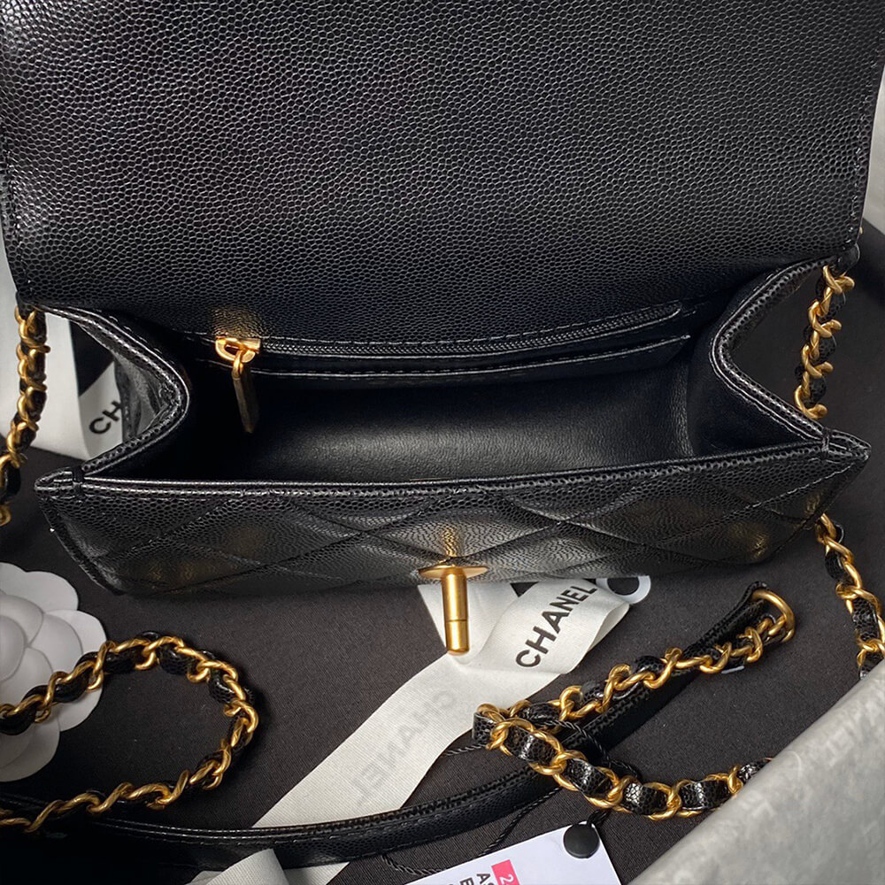 MINI FLAP BAG WITH TOP HANDLE