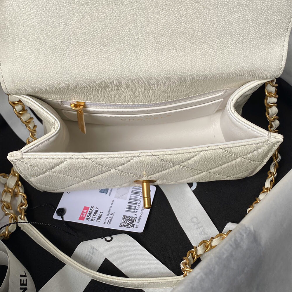 MINI FLAP BAG WITH TOP HANDLE