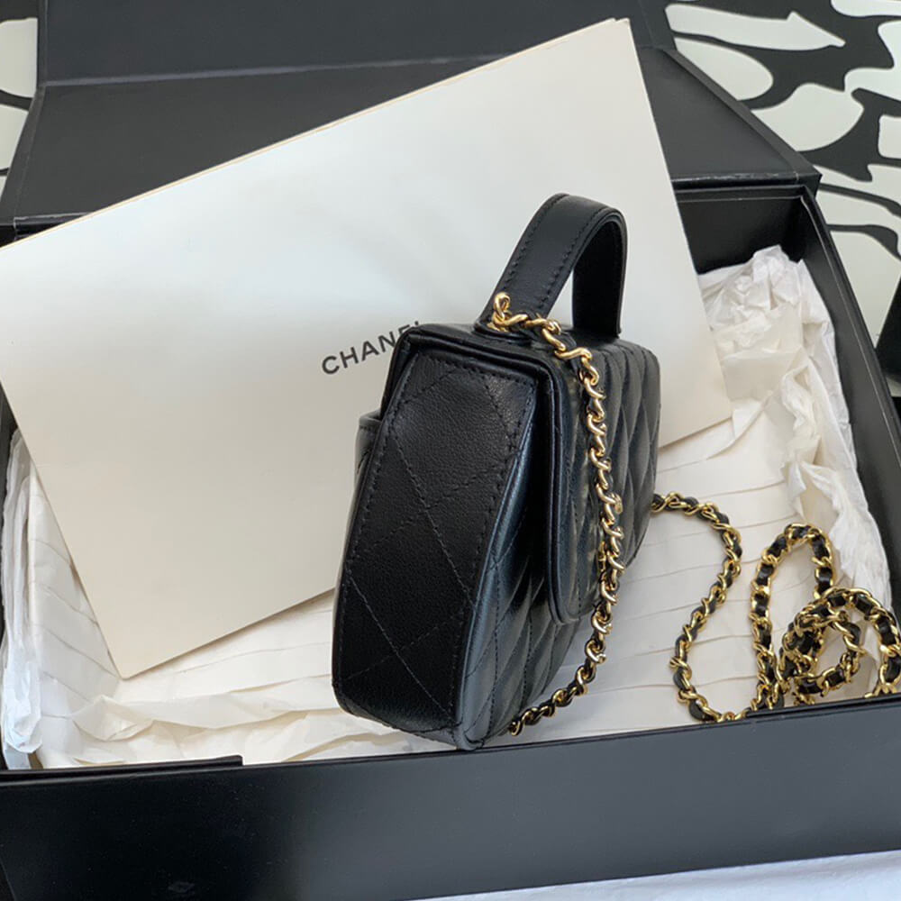 Ch*el mini flap with handle(high-end grade)