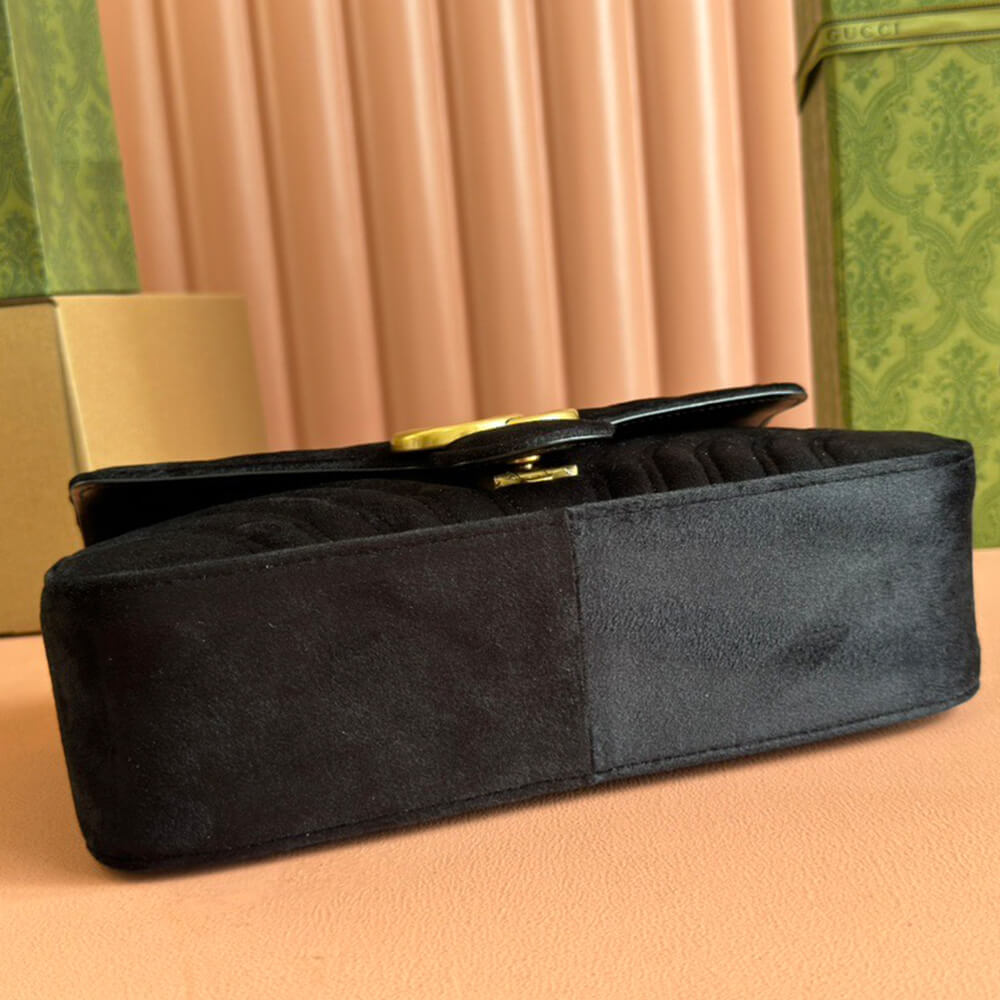 GG Velvet Small Marmont shoulder bag