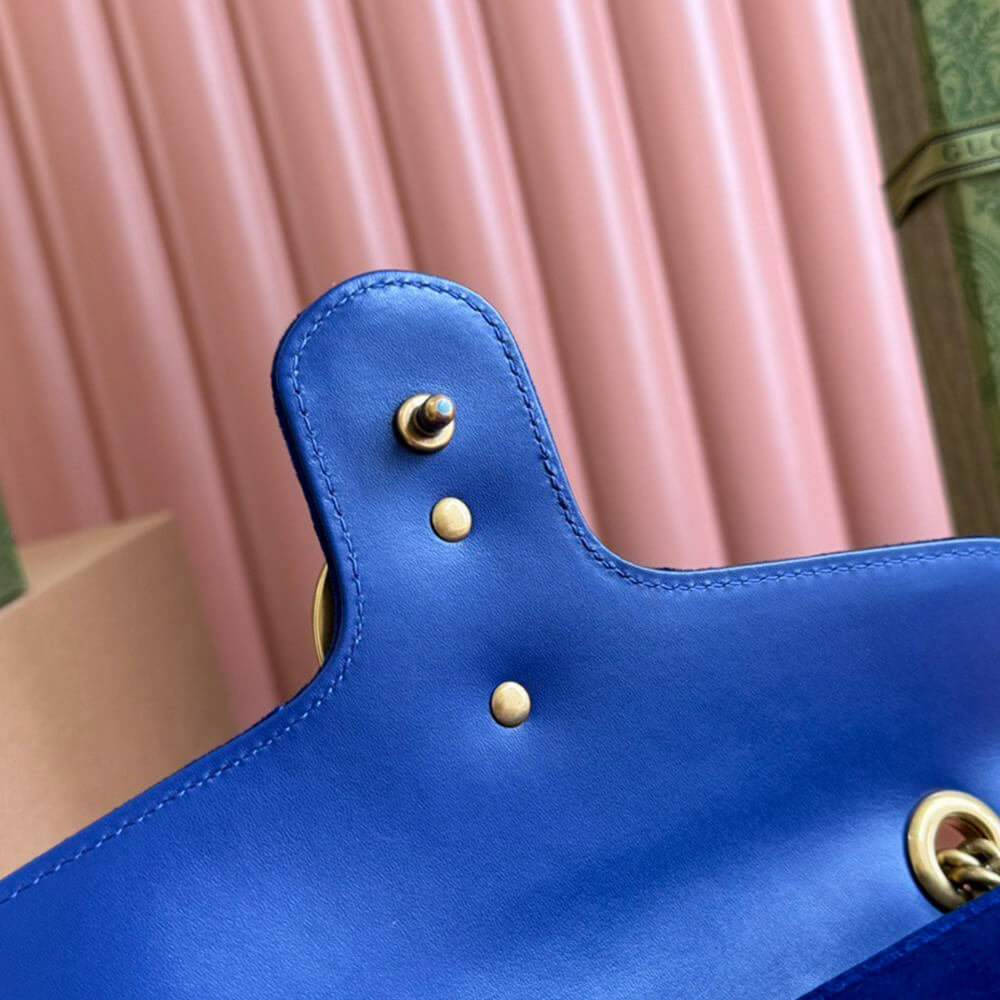 GG Velvet Small Marmont shoulder bag