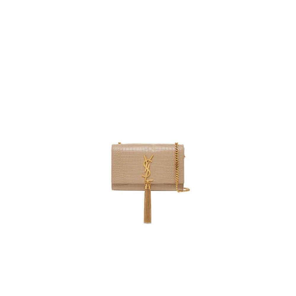 YSL KATE EMBOSSED SHOULDER BAG