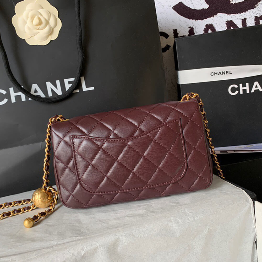 Ch*el pearl crush mini rectangular flap