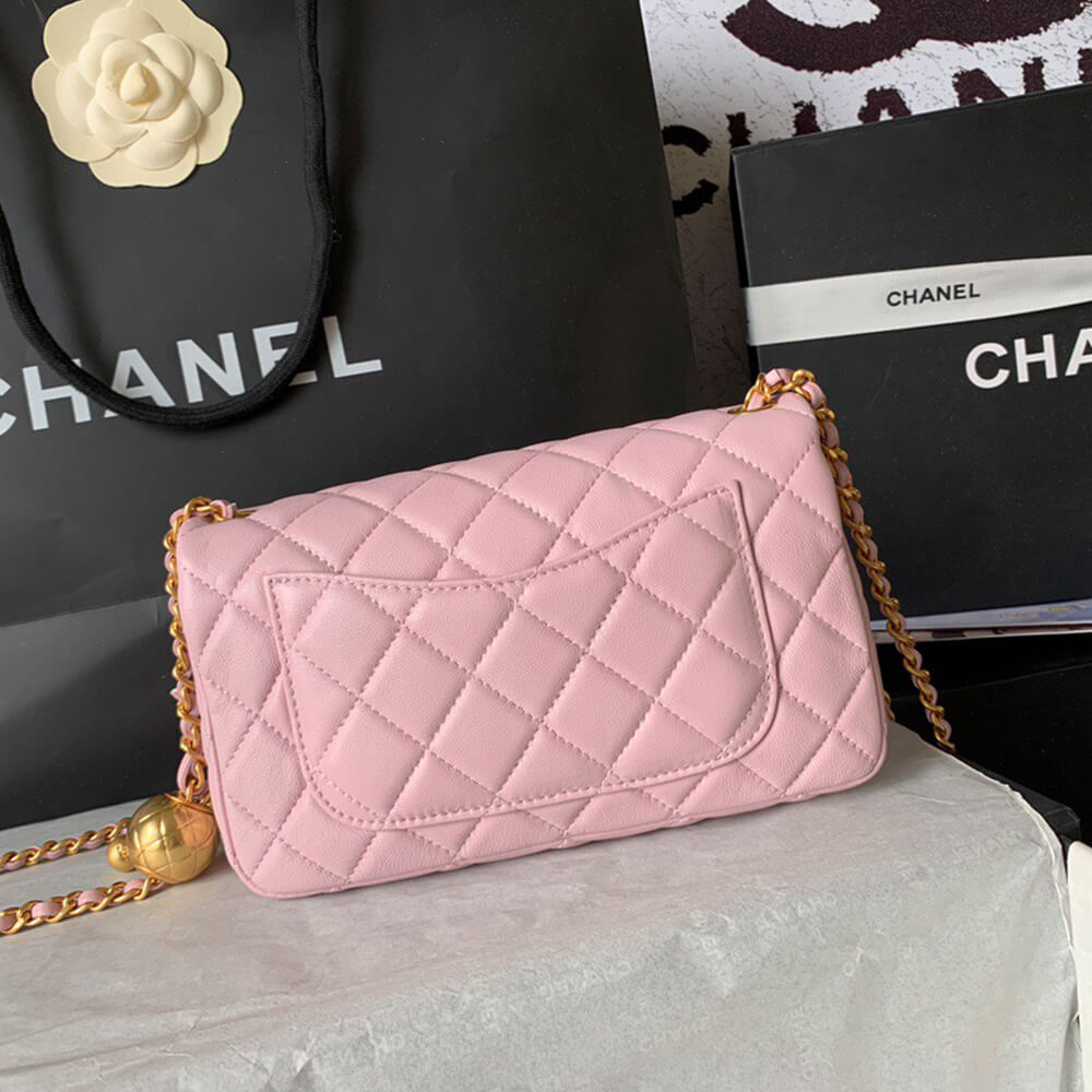 Ch*el pearl crush mini rectangular flap