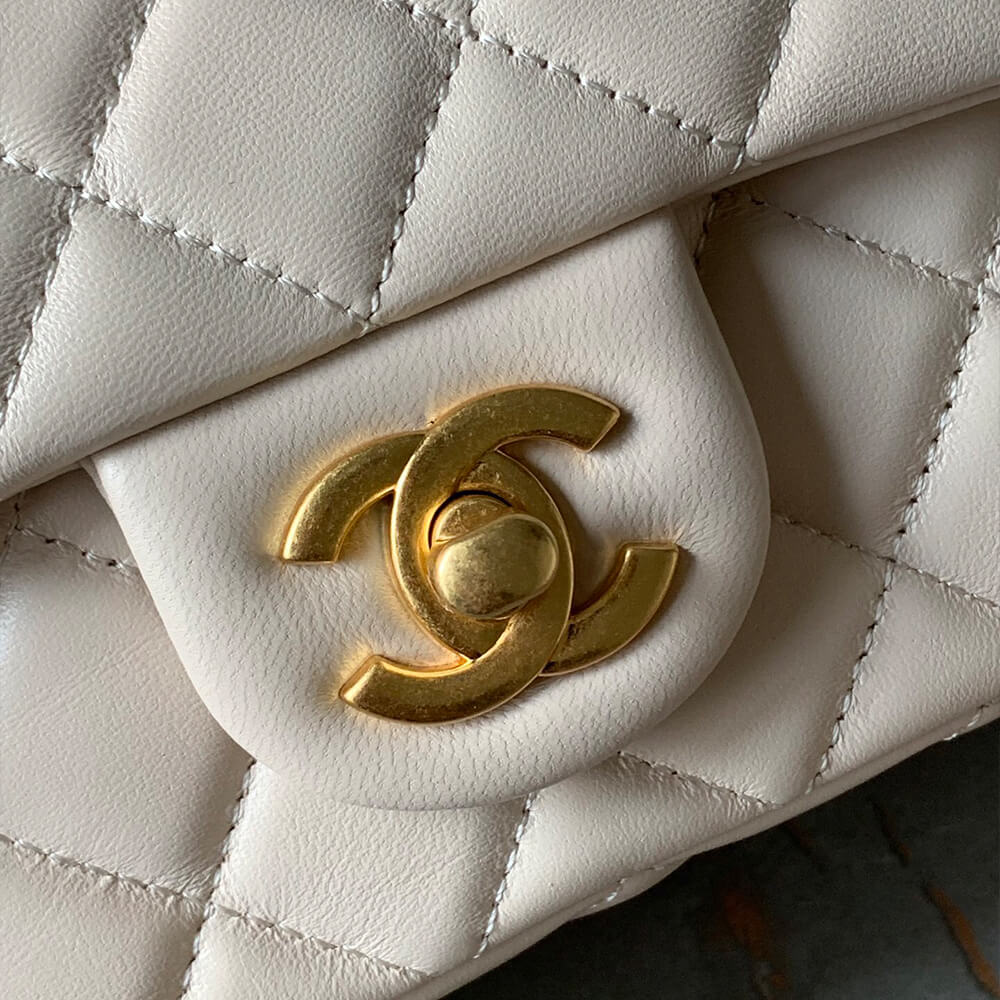 Ch*el pearl crush mini rectangular flap