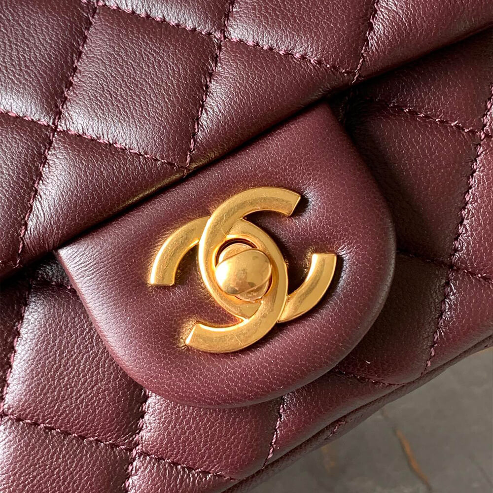 Ch*el pearl crush mini rectangular flap
