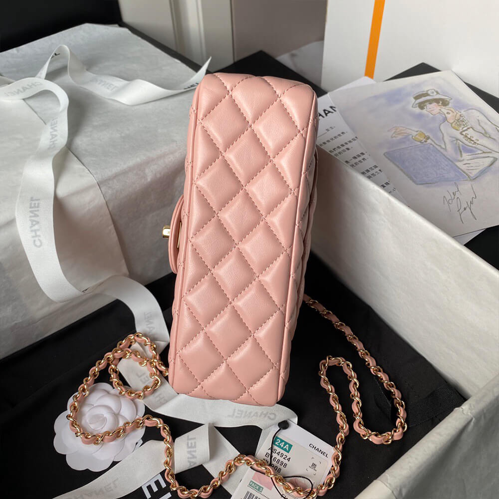 Ch*el mini flap bag with top handle
