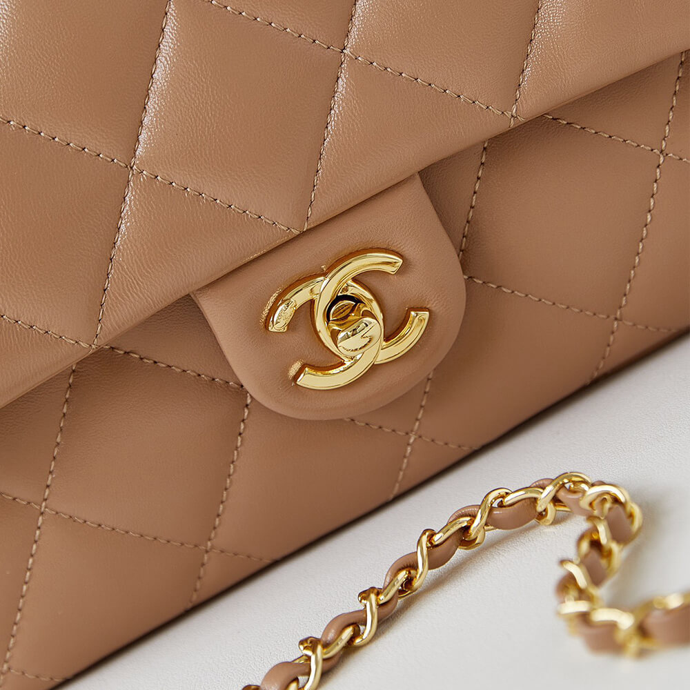 Ch*el flap bag with top handle