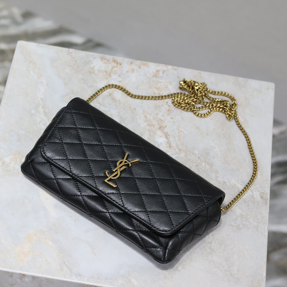 YSL GABY chain phone holder in lambskin