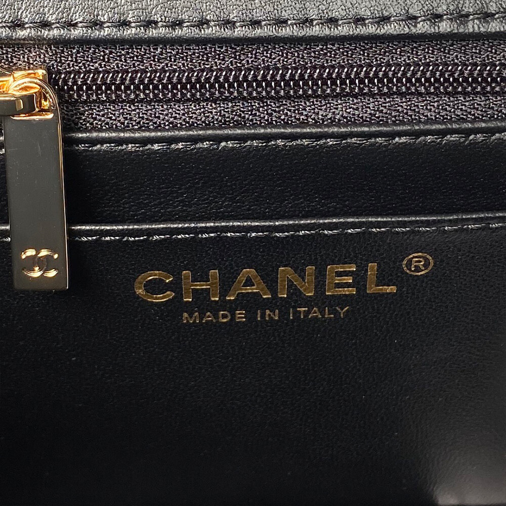 Ch*el mini flap bag with top handle