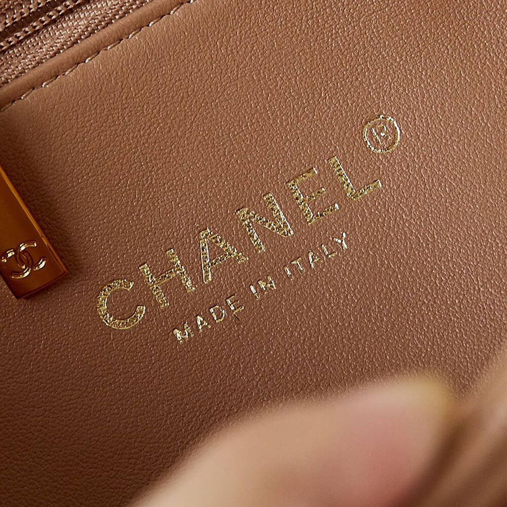Ch*el flap bag with top handle